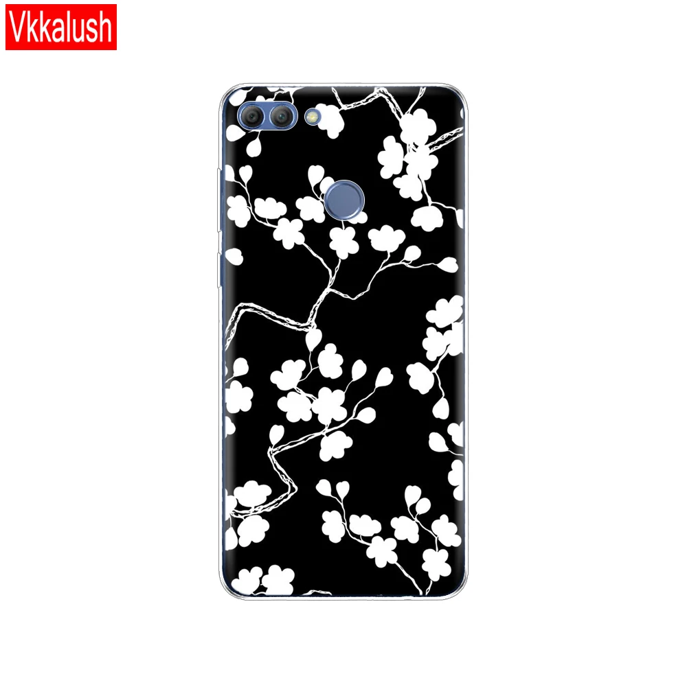 Чехол для телефона huawei P Smart Enjoy 7 S, Мягкий ТПУ силиконовый чехол на заднюю панель 360, полностью защитный прозрачный чехол с принтом - Цвет: 80099