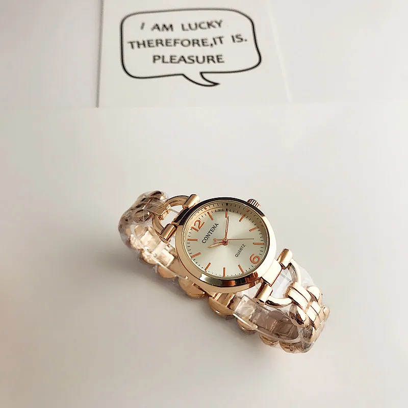 Contena Роскошные Лидирующий бренд Montre часы Femme Модные женские Для женщин Стразы