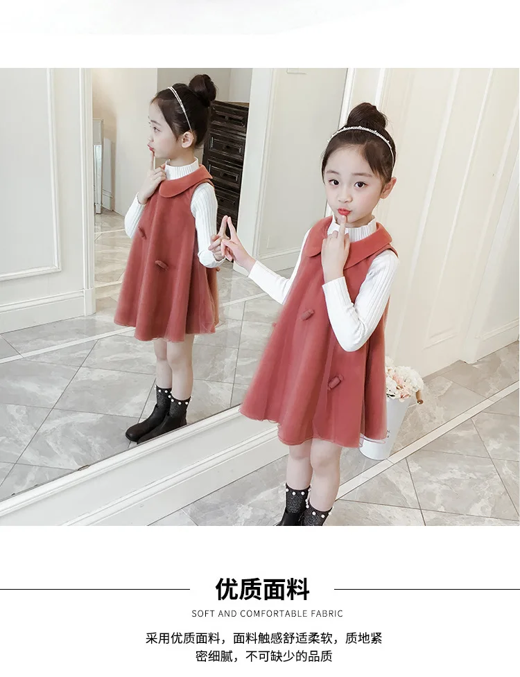 Детское зимнее платье для девочек-подростков детская одежда на размер 12 лет