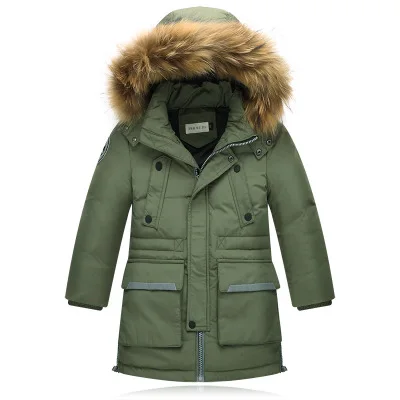 2017 зимнее пуховое пальто для мальчиков утепленные куртки парки крутая Детская