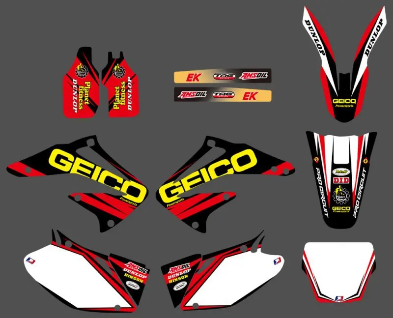 GRAPHICS & BACKGROUNDS DECALS STICKERS Kits for Honda CRF450R CRF450 2002 2003 2004 CRF 450 450R CRF 450 R