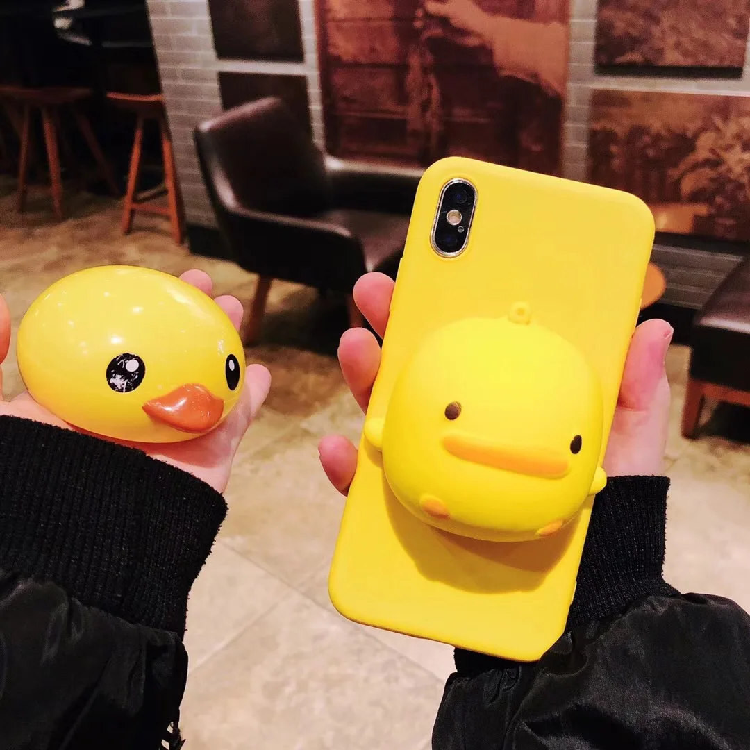 Мягкий 3D чехол для телефона с изображением желтой утки хлеба iphone 6 6s 7 8 plus животных