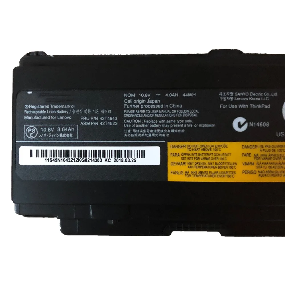 10.8v 4000mah/44wh X300 New original laptop battery FOR ThinkPad X301 Series 43R9253 43R9255 43R1965 43R1967 ASM 42T4519 | Компьютеры и