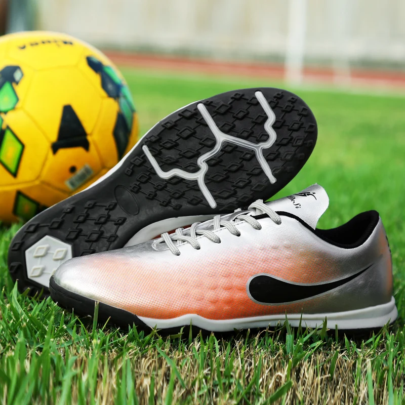 Оригинальные мужские футбольные бутсы тренировочные длинные шипы детские