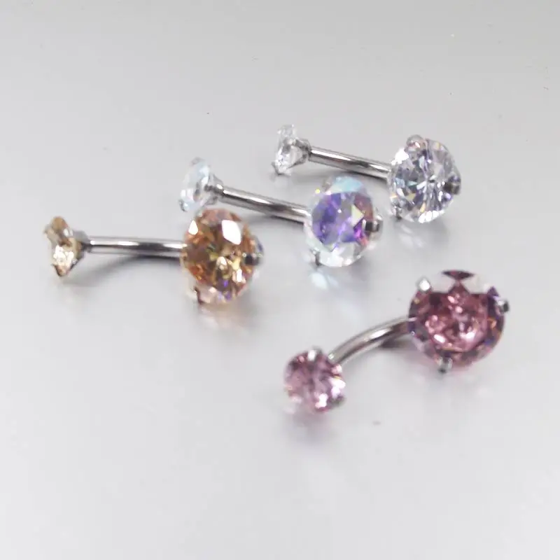 Кольцо для пупка из нержавеющей стали с внутренней резьбой 14 г 1 шт. |