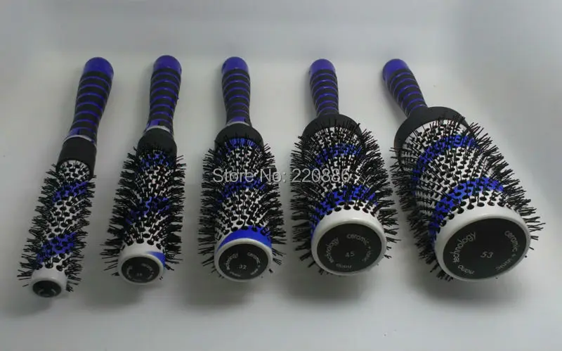 Профессиональная керамическая щетка для волос круглая GIC HB524 изменение цвета 5