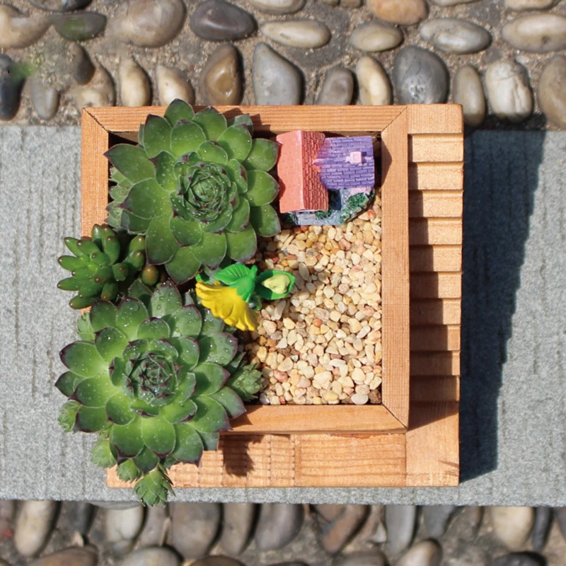1 шт. винтажный деревянный квадратный шаг садовые цветочные горшки суккулентные