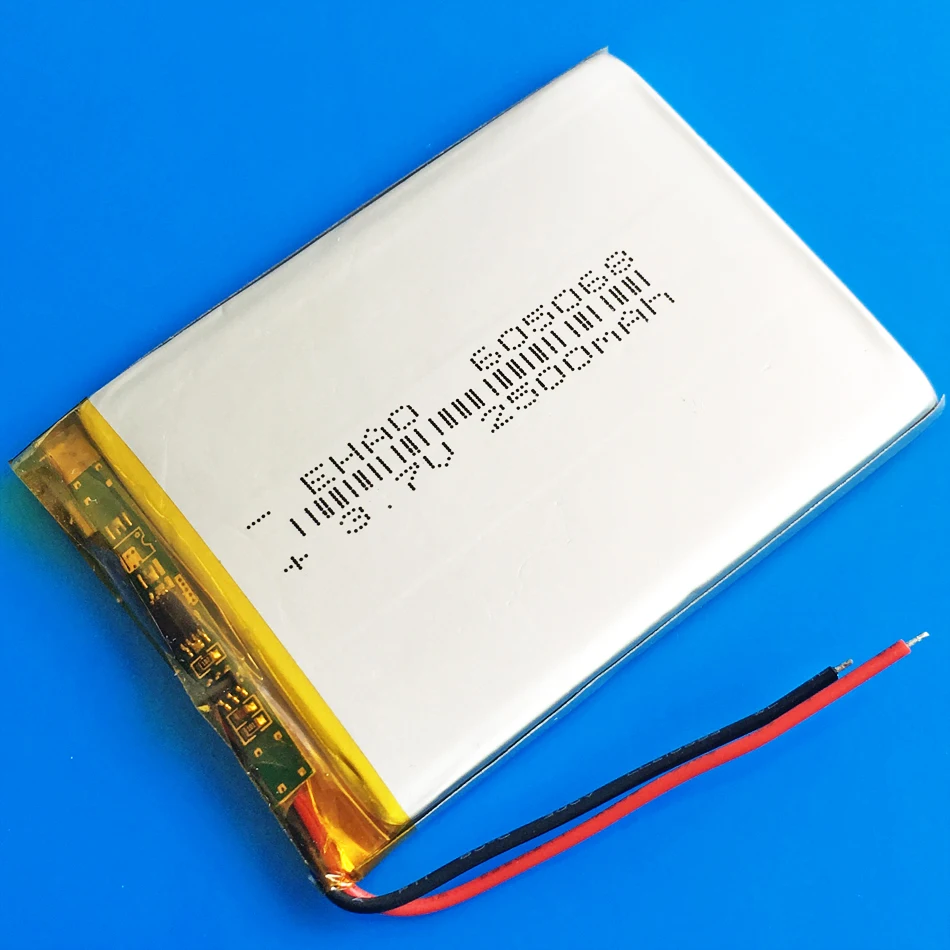 5 шт. 3 7 в 2500 мАч полимерный литий-полимерный аккумулятор 605068 для GPS DVD PAD power bank camera