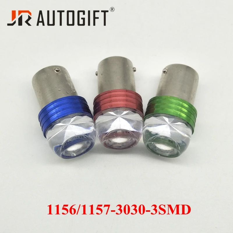10 шт. супер яркие DC12V 1156 1157 3SMD BA15S белый/красный/синий/зеленый/желтый P21W светильник
