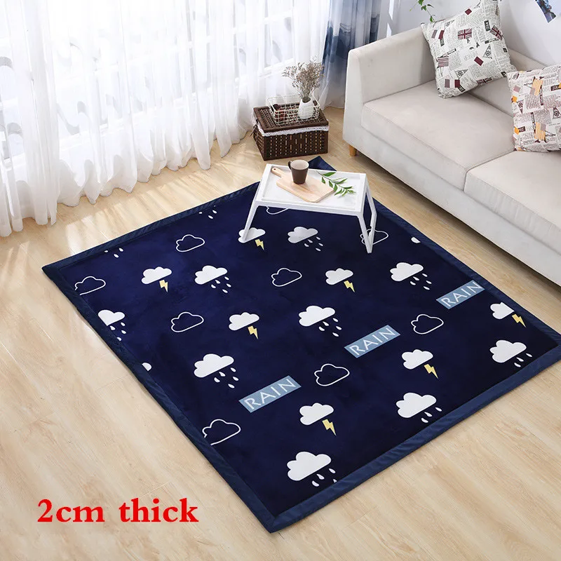 2cm Thicken Домашние, на заказ, детские ковры, для спальни, утолщенные татами, детские коврики для ползания, Детские прикроватные, противоскользящие, мягкие коврики и ковры - Цвет: 2cm Thicken