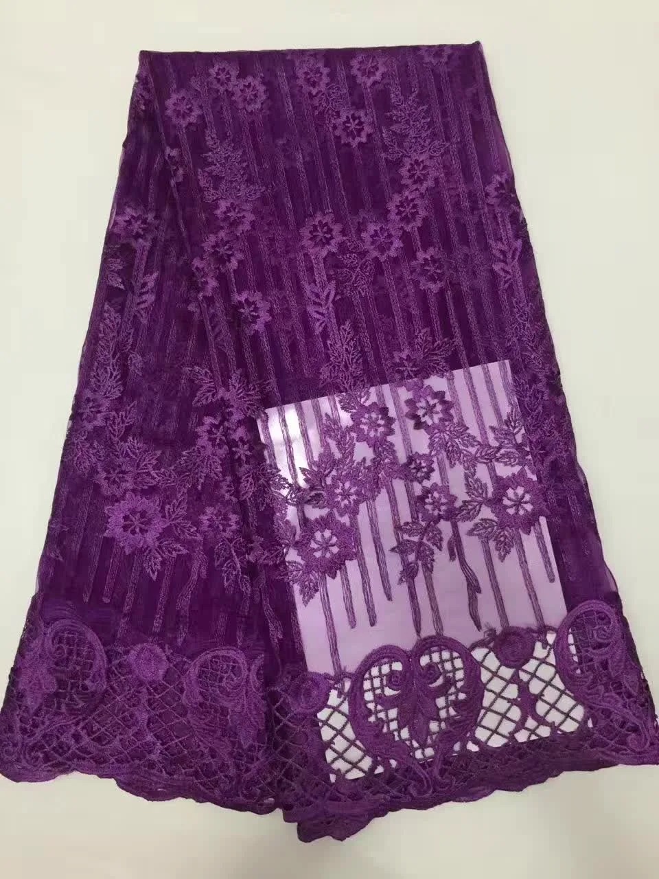 African lace fabric/ embroidered high quality french net whtie fabric for wedding KD065 | Дом и сад
