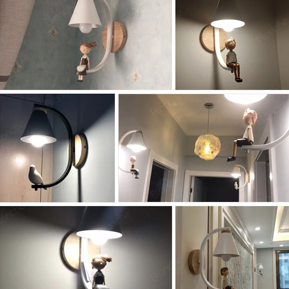 Настенный светильник Noridc деревянное бра современный комнатный для спальни