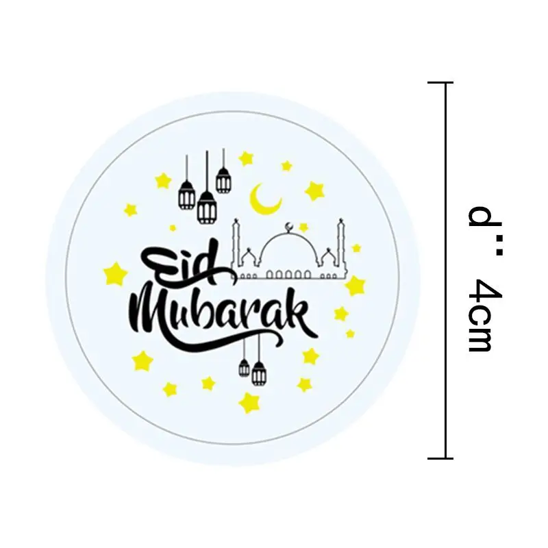 Taoup 60 шт. KAREEM Eid Mubarak наклейка бумажная этикетка печать коробка Декор исламский