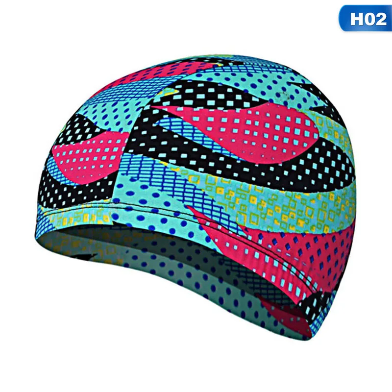 Hot Stylish Unisex Swimming Cap Waterproof Flexible Swim Pool Hat For Adult Men Women Kids 1PCS Elastic Fabric Swim Cap