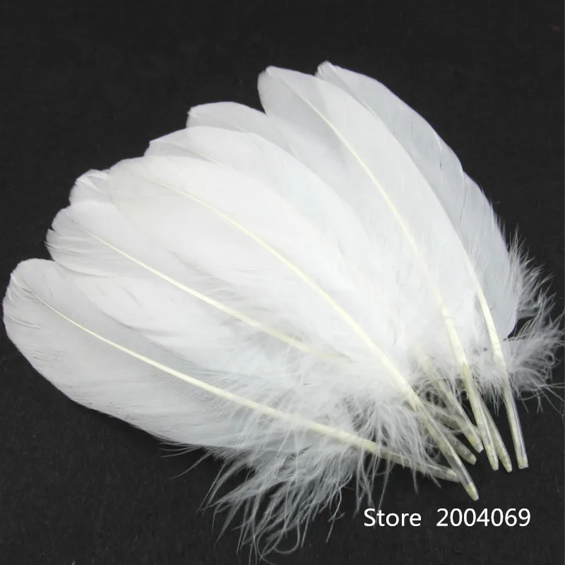 500 шт в наборе, гусиные перья, домашняя Decoration15-20cm знаменитостей, 6-8 дюймов, аксессуары, шлейф - Цвет: white