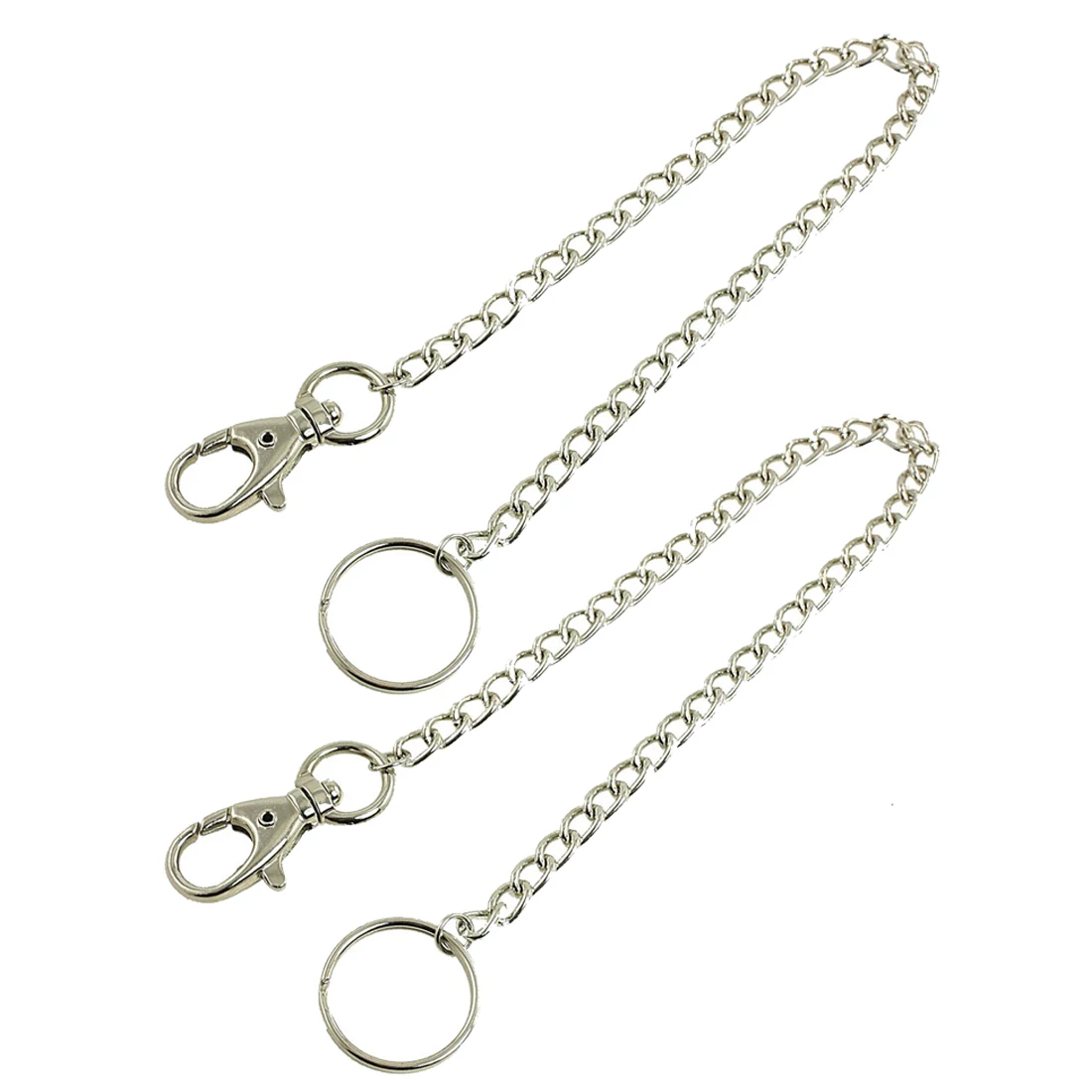 Жарко сейчас 2 шт. 25 см длиной цепи серебряный тон металлический брелок ж клип