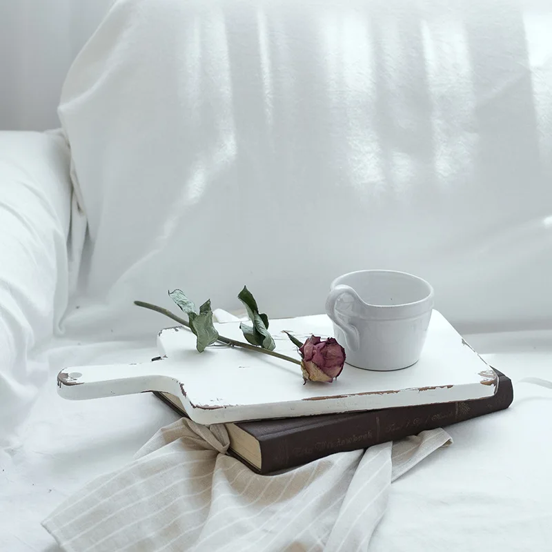 Sweetgo винтажный белый деревянный поднос для хлеба возвращение в древний стиль