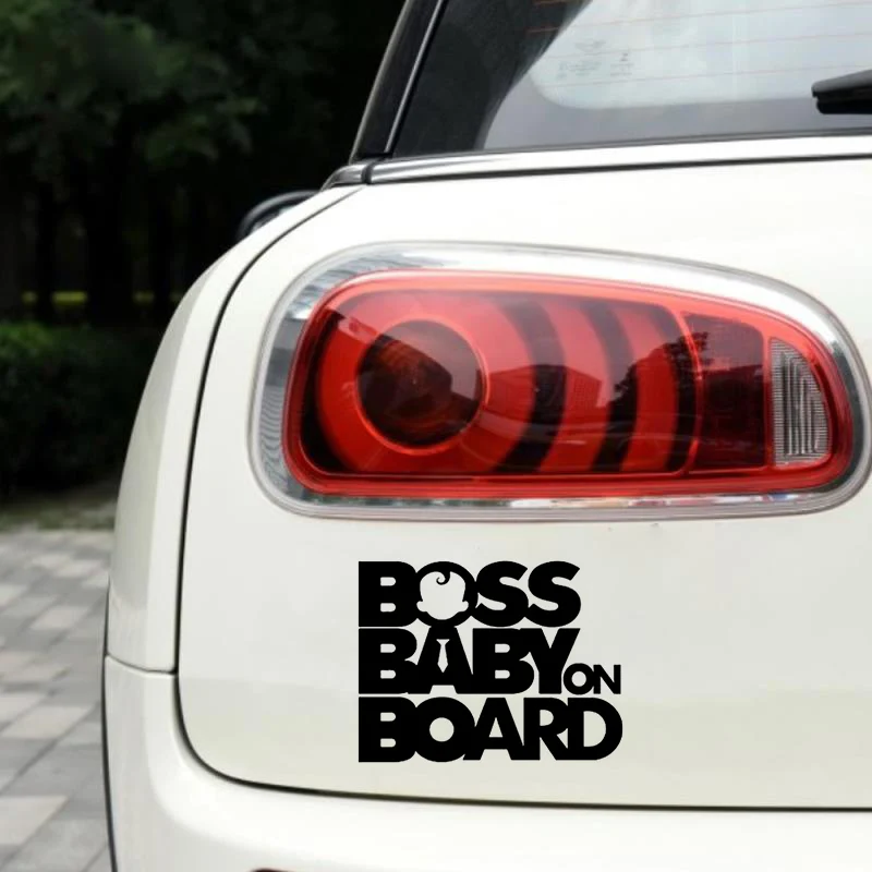 Автомобиль Стикеры винил 17 8 см * 13 5 Boss ребенок на борту s и надписи прикольные 3D