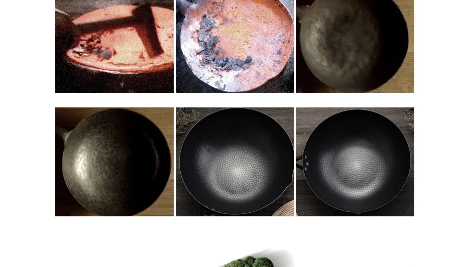 High quality iron pot traditional handmade iron pot non-stick pan uncoated gas stove induction cooker universal pan