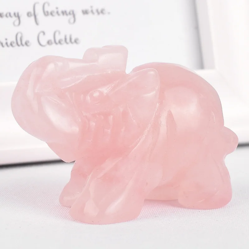 Натуральный драгоценный камень розовый кварц фоторезная искусственная резьба