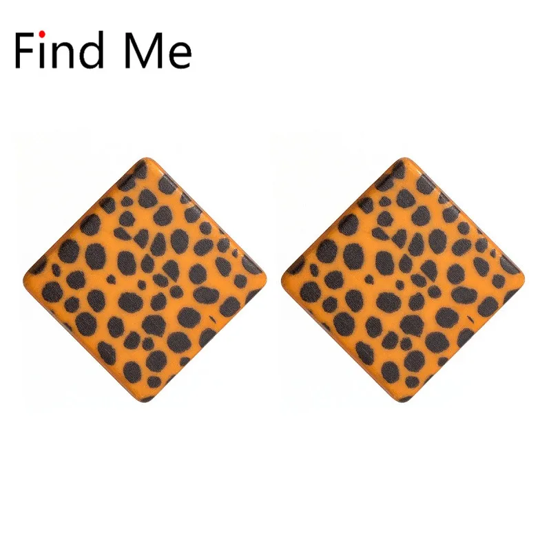 Женские серьги гвоздики в стиле бохо Find Me большие круглые с ацетатной пластиной и