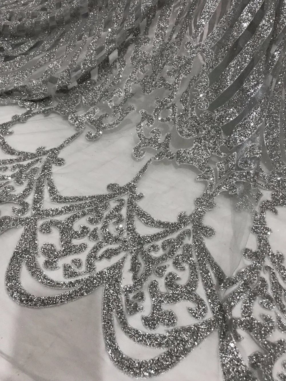 Распродажа кружевная ткань с блестками африканская французская сетчатая для