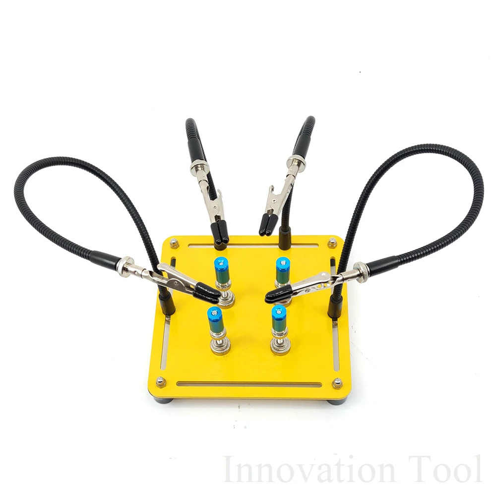 Helping Hands Soldering Aid Tool Third Pana Hand PCB Circuit Board Holder Stand Movable 4 Metal Flexible Arm Alligator Clip|Наборы ручных