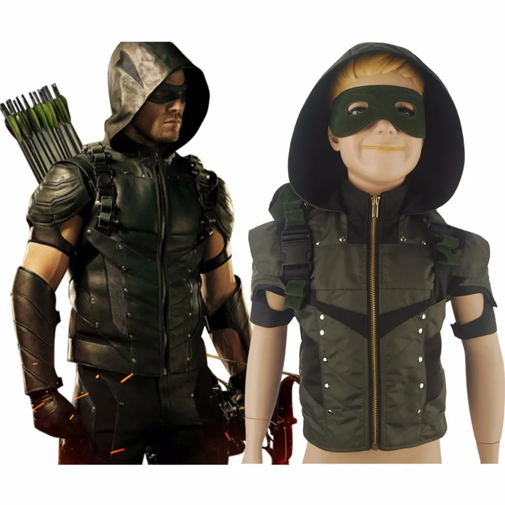 Детская куртка с зеленой стрелой для мальчиков сезон 4 года капюшоном Оливер Квин