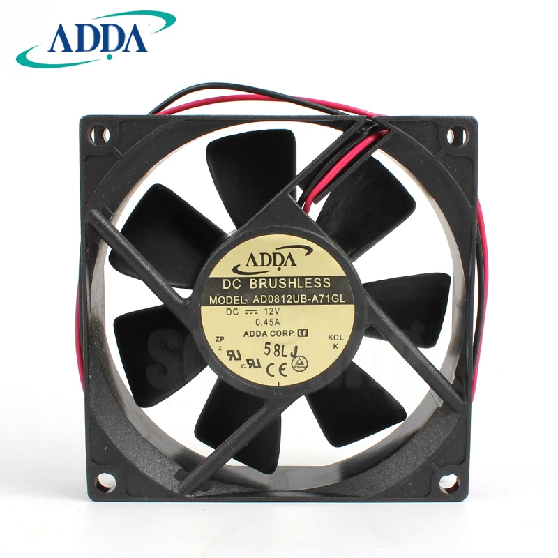 Новый ADDA AD0812UB-A71GL 8025 12V0.45A высокий объем воздуха частоты Вентилятор охлаждения