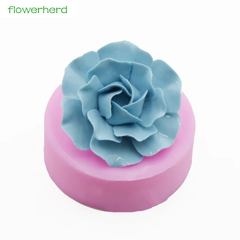 Большой Размеры силиконовый 3D форма для изготовления мыла ароматерапия Цветок