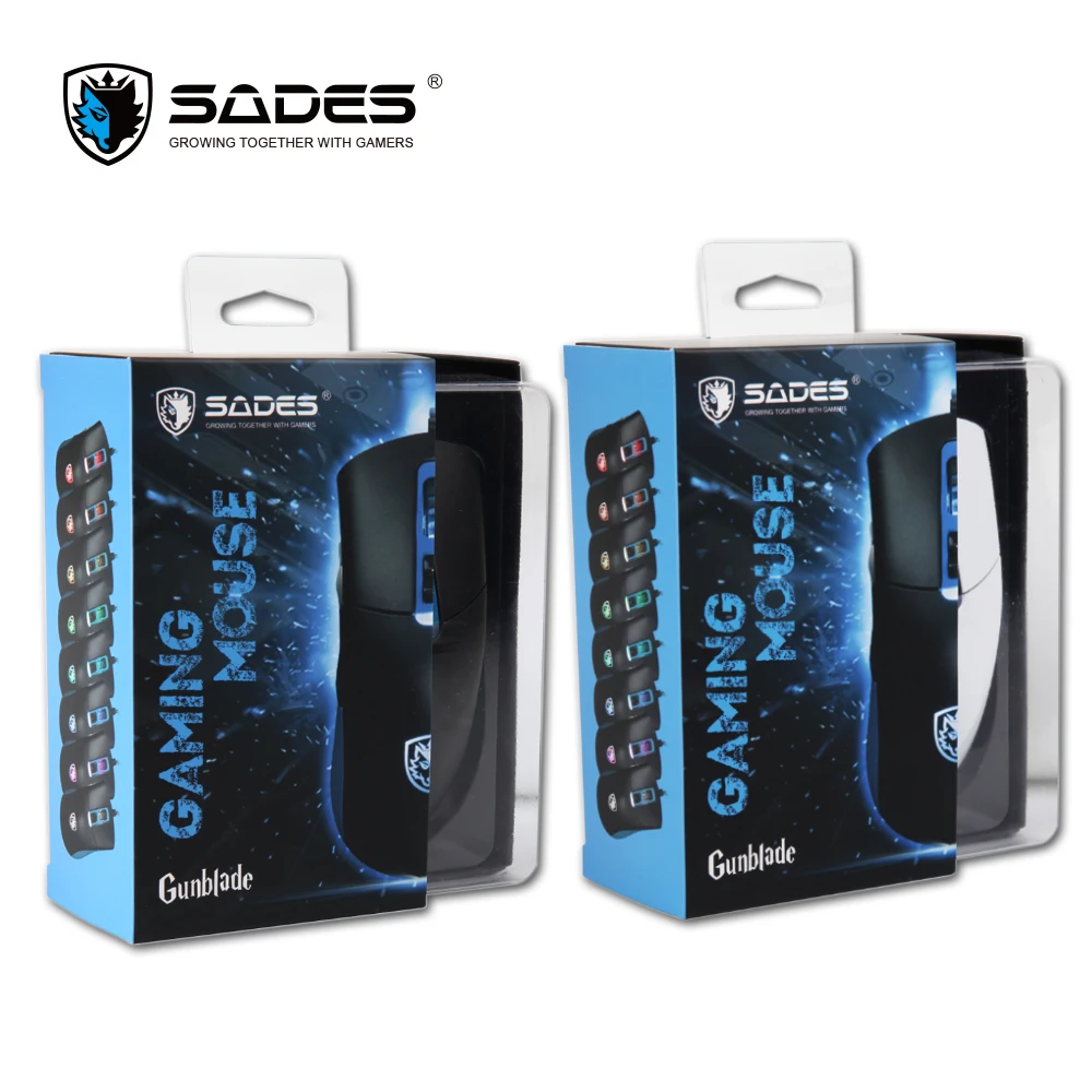 SADES S16 игровая мышь GUNBLADE 4 уровня геймер Проводная 3000 точек/дюйм 8 кнопок