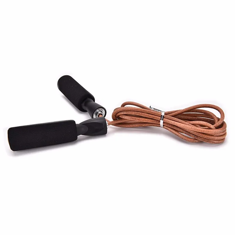 Скакалка с подшипником 1 шт. утяжеленная кожаная для скорости скакания бокса