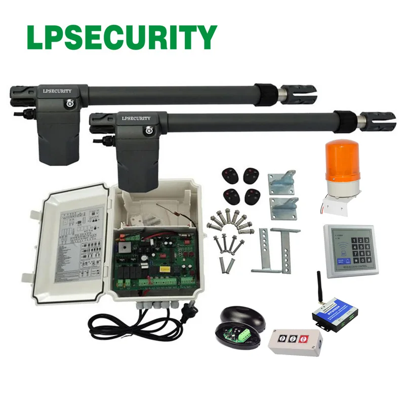 LPSECURITY 400 кг переменного тока Электрический автоматический Открыватель ворот Мотор операторы(датчик, кнопка, лампа, RFID Клавиатура, GSM модуль опционально