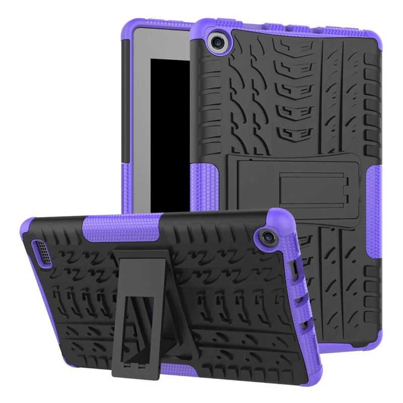 purple Ударопрочный Прочный жесткий защитный чехол для Amazon Kindle Fire 7 чехол-подставка для Amazon New Fire7 чехол для планшета+ пленка - Цвет: purple