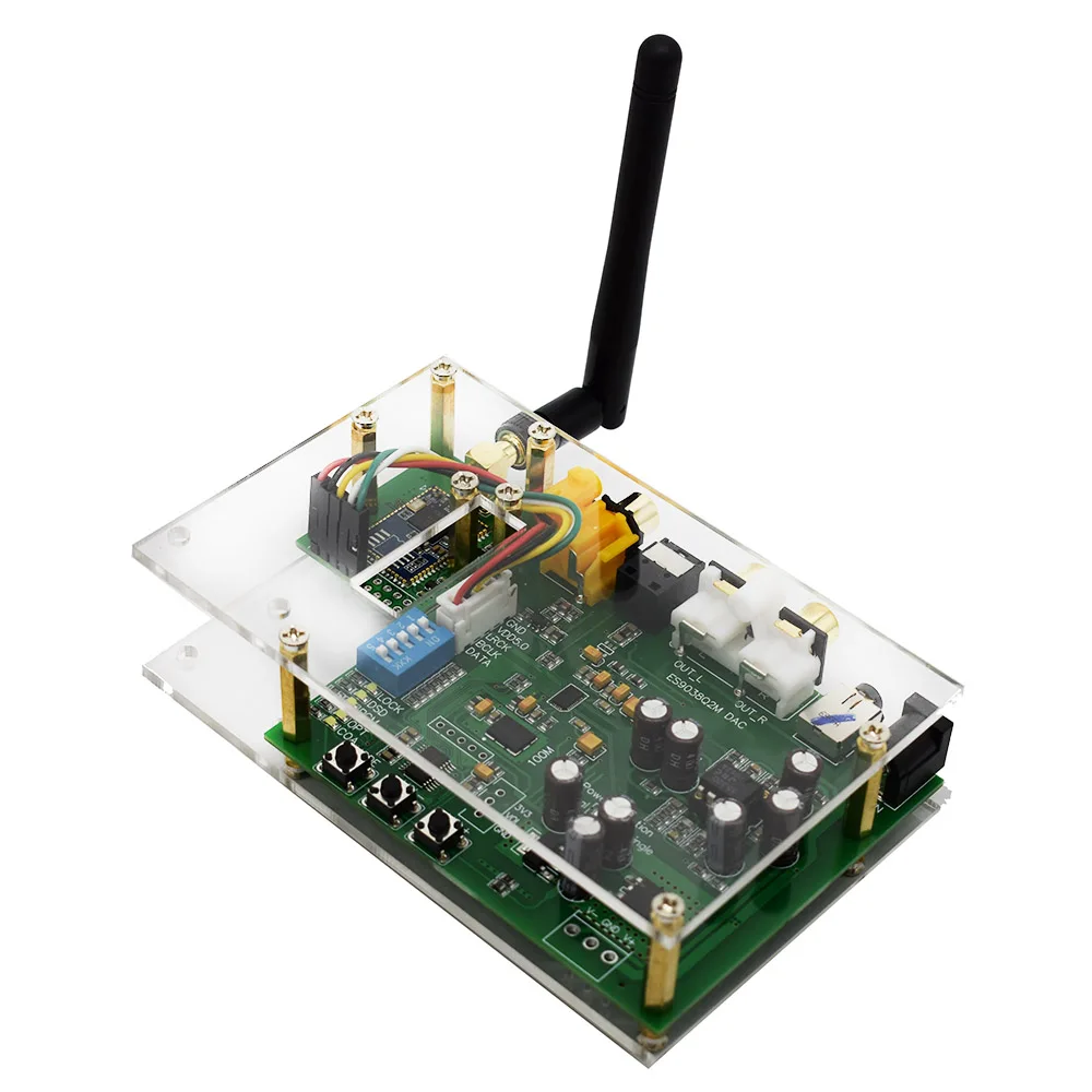 Lusya ES9038Q2M DAC ies SPIDF CSR8675 aptx-hd LDAC Bluetooth 5,0 Модуль декодер плата в чехол с антенной T0250