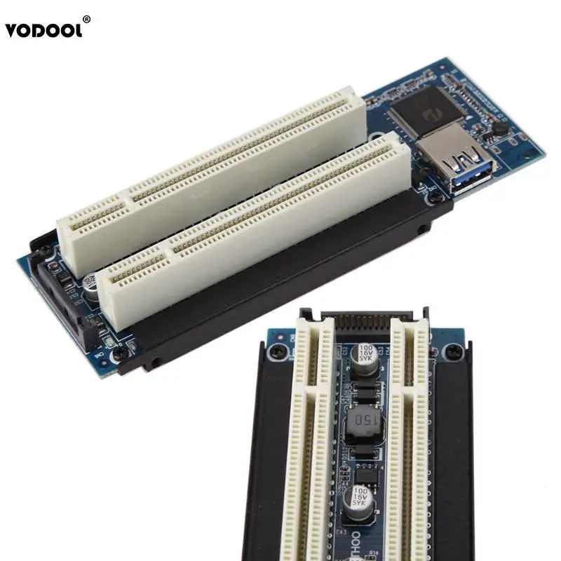 VODOOL PCI-E Express X1 к двойной PCI Riser удлинить адаптер карты с 1 м USB3.0 кабель для WIN2000/XP/Vista/Win7/Win8/LINUX добавить карту