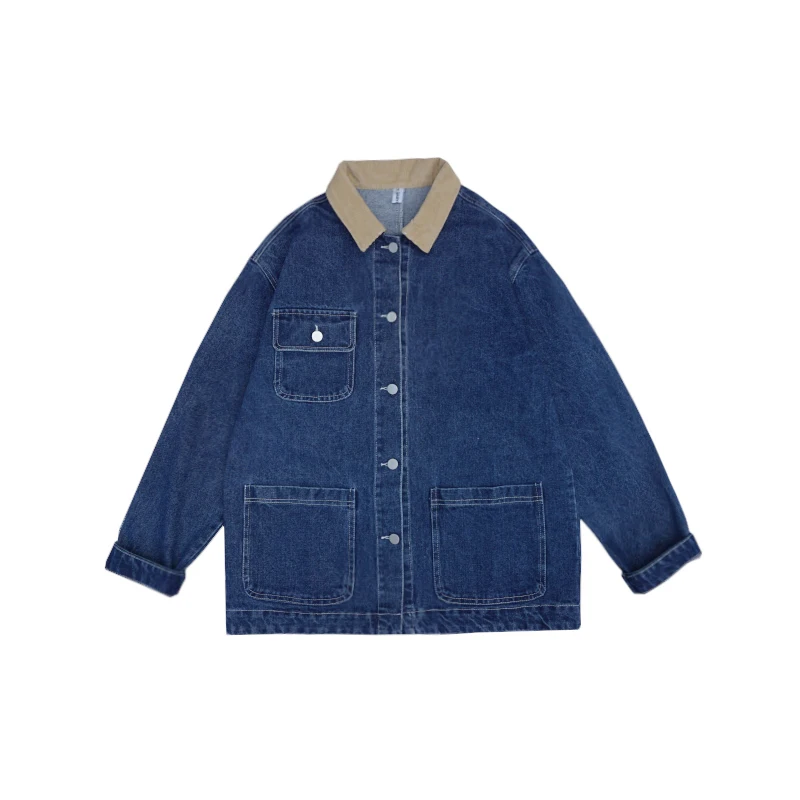 Новинка 2019 года осеннее лоскутное джинсовое пальто с длинными рукавами и