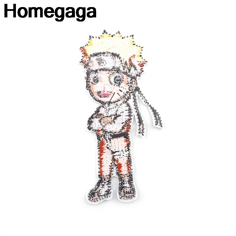 Homegaga Наруто аппликационные заплатки Сделай Сам железо на para обуви джинсы мешок рубашка одежда аксессуары наклейки в стиле панк вышитые значки D2186