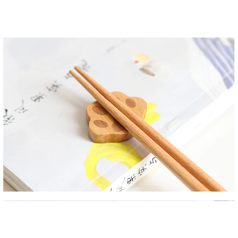 AIRCHR японский деревянный держатель для еды из Букового дерева с кошкой аниме