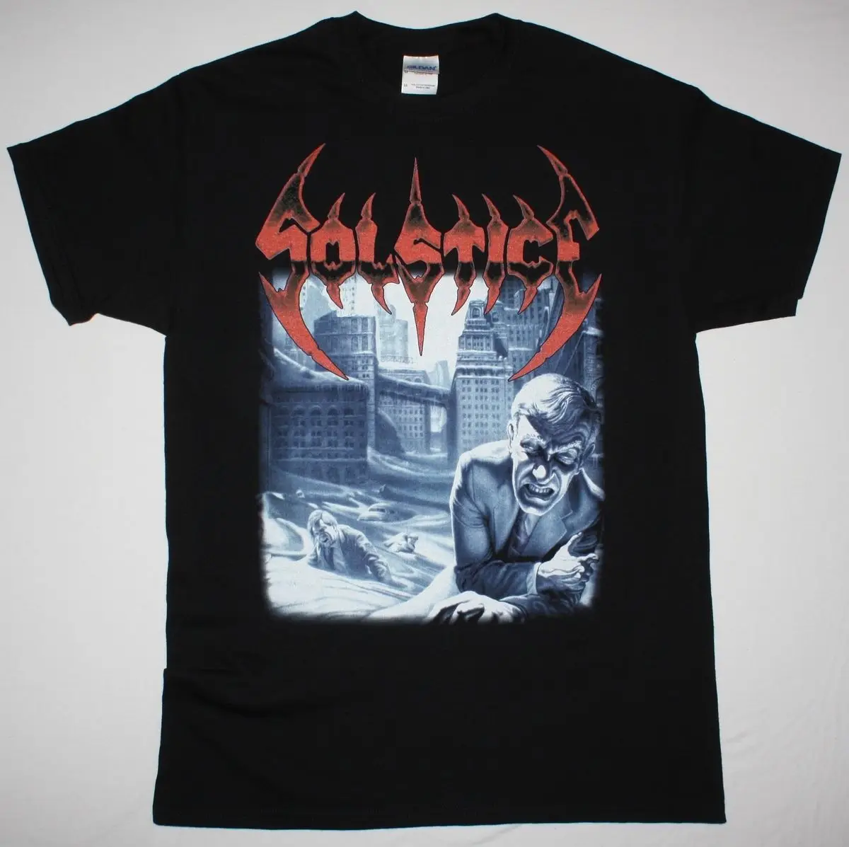 SOLSTICE DEATH THRASH металлический протектор MESSIAH новый черный T SHIRT100 % хлопок