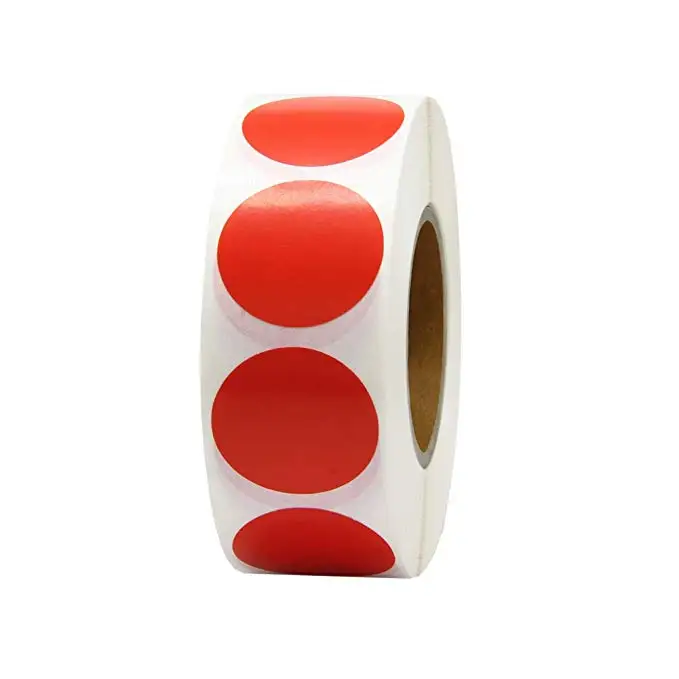 Chroma Label, 1 дюйм, цветные этикетки, 500/рулон, черные, белые, зеленые, синие, оранжевые, красные, розовые, желтые канцелярские наклейки