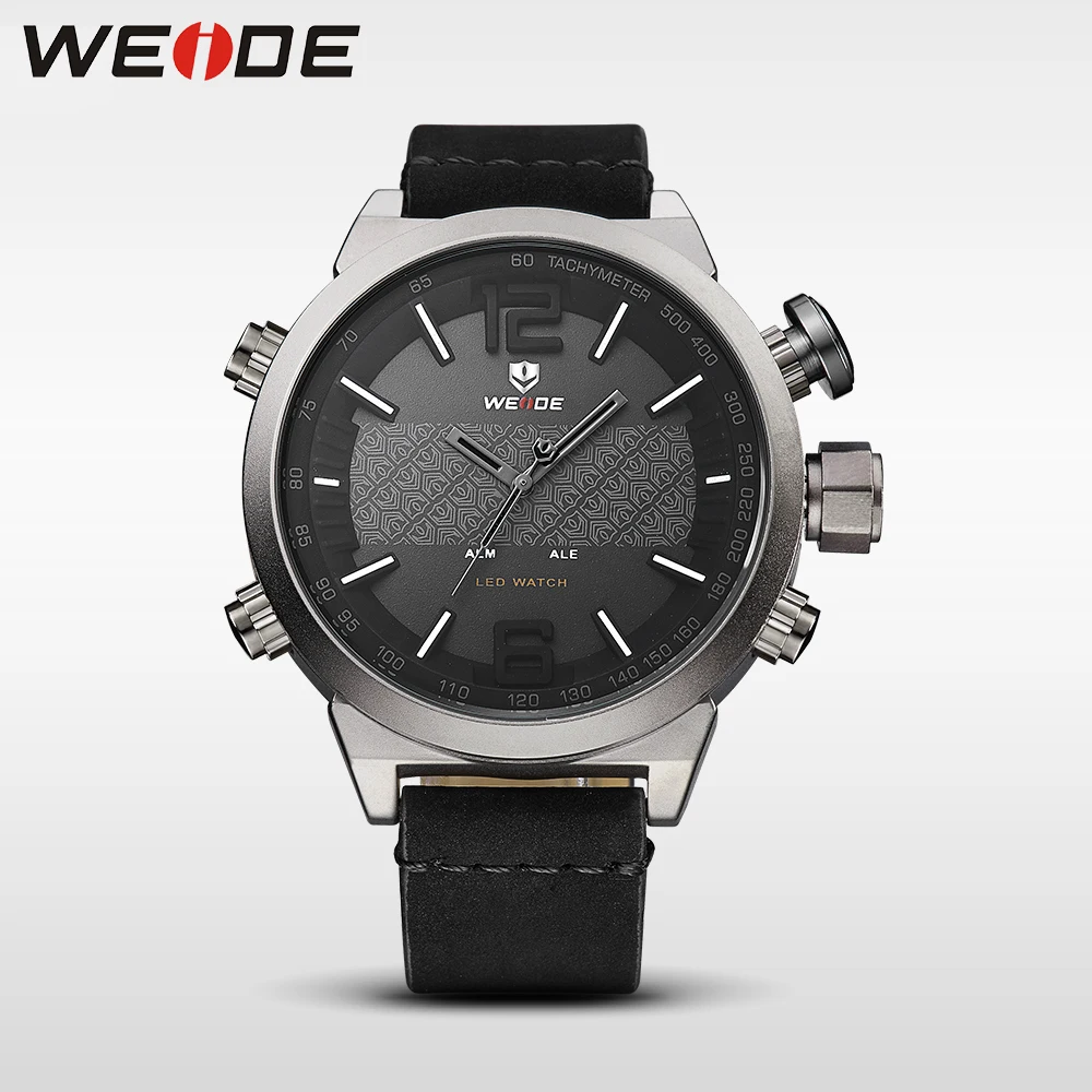 WEIDE Роскошные часы мужские лучший бренд роскошные кожаные спортивные