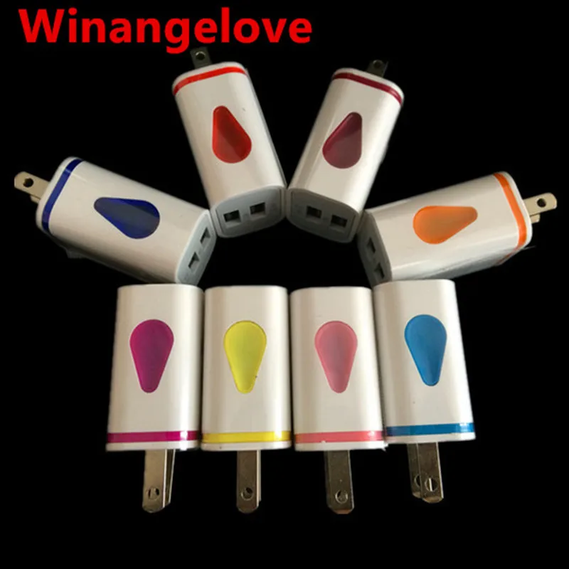 

Winangelove 500 шт./лот 2.1A + 1A Us дорожное Сетевое зарядное устройство адаптер питания для iphone 5 5s 6 6s 7 для samsung s7 для ipad