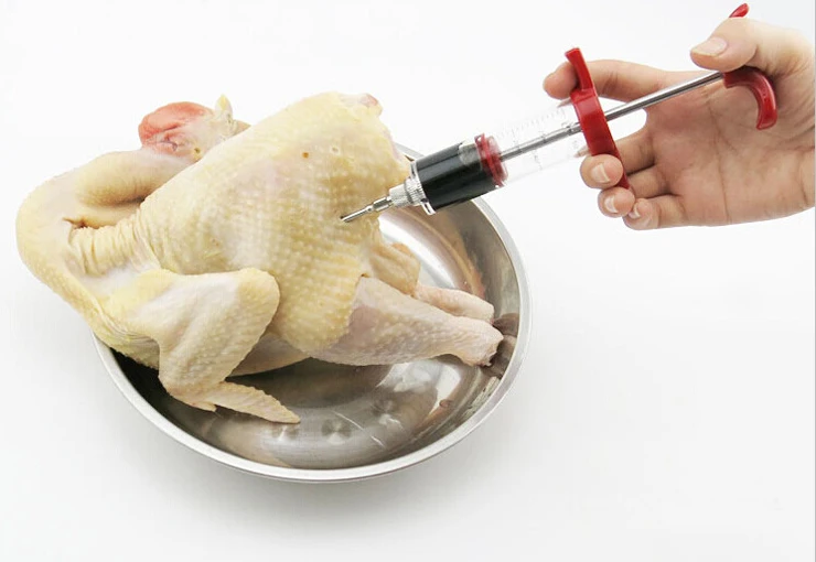 Маринад инжектор барбекю гриль вкус шприц приготовления мяса птицы индейки