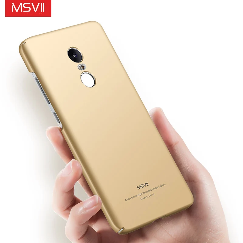 Оригинальный Msvii Роскошный чехол для Xiaomi Redmi Note 4X Pro Жесткий PC простой матовый