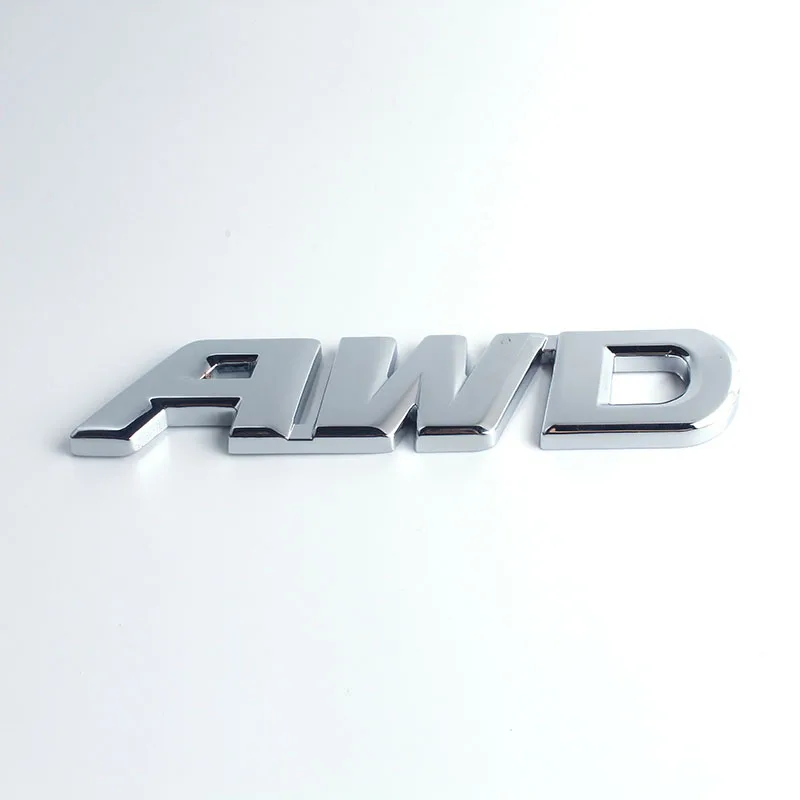 10X 3D автомобильный Стайлинг хромированный металл Стикеры эмблема AWD знак задняя