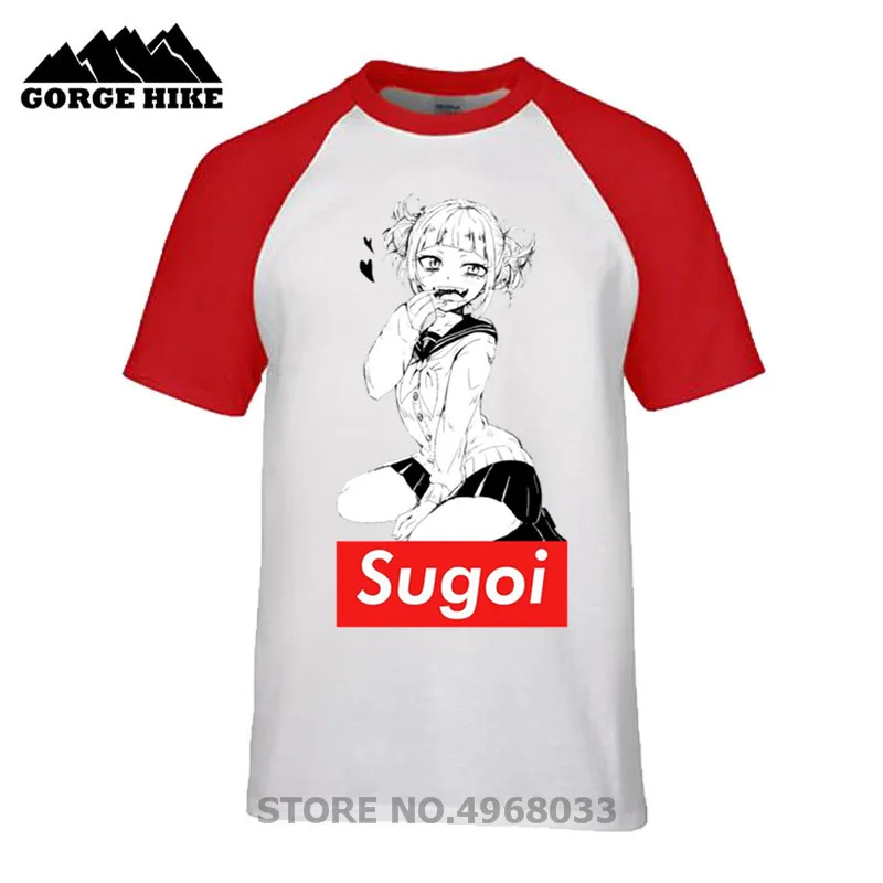 2019 Quality Cotton Streetwear Harajuku My T shirts Ahegao Toga Sugoi Waifu Boku No Hero Creative Design Academia Funny T-shirt | Мужская