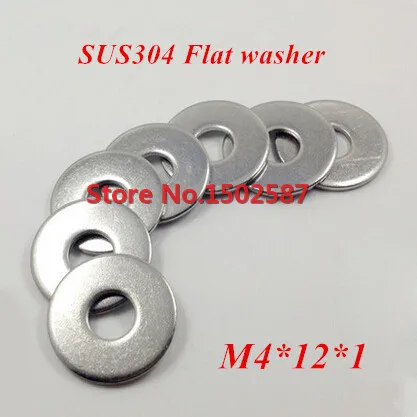 

100 Pieces M4*12*1 Thick DIN 9021 Flat Washer A2-70 Stainless Steel SS304