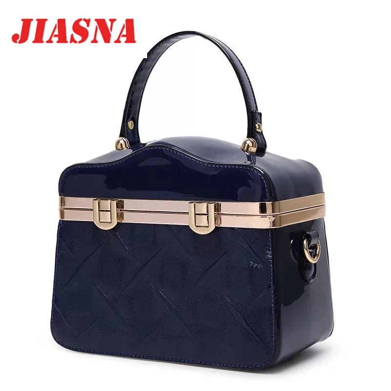 JIASNA Новый Женский Vintage Style Канал Дамские Сумки Твердых PU Жесткий Засов