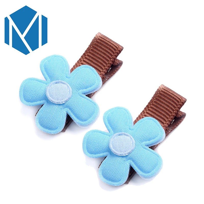 M MISM/2 шт. детские заколки для волос ярких цветов тканевые с цветами Детские